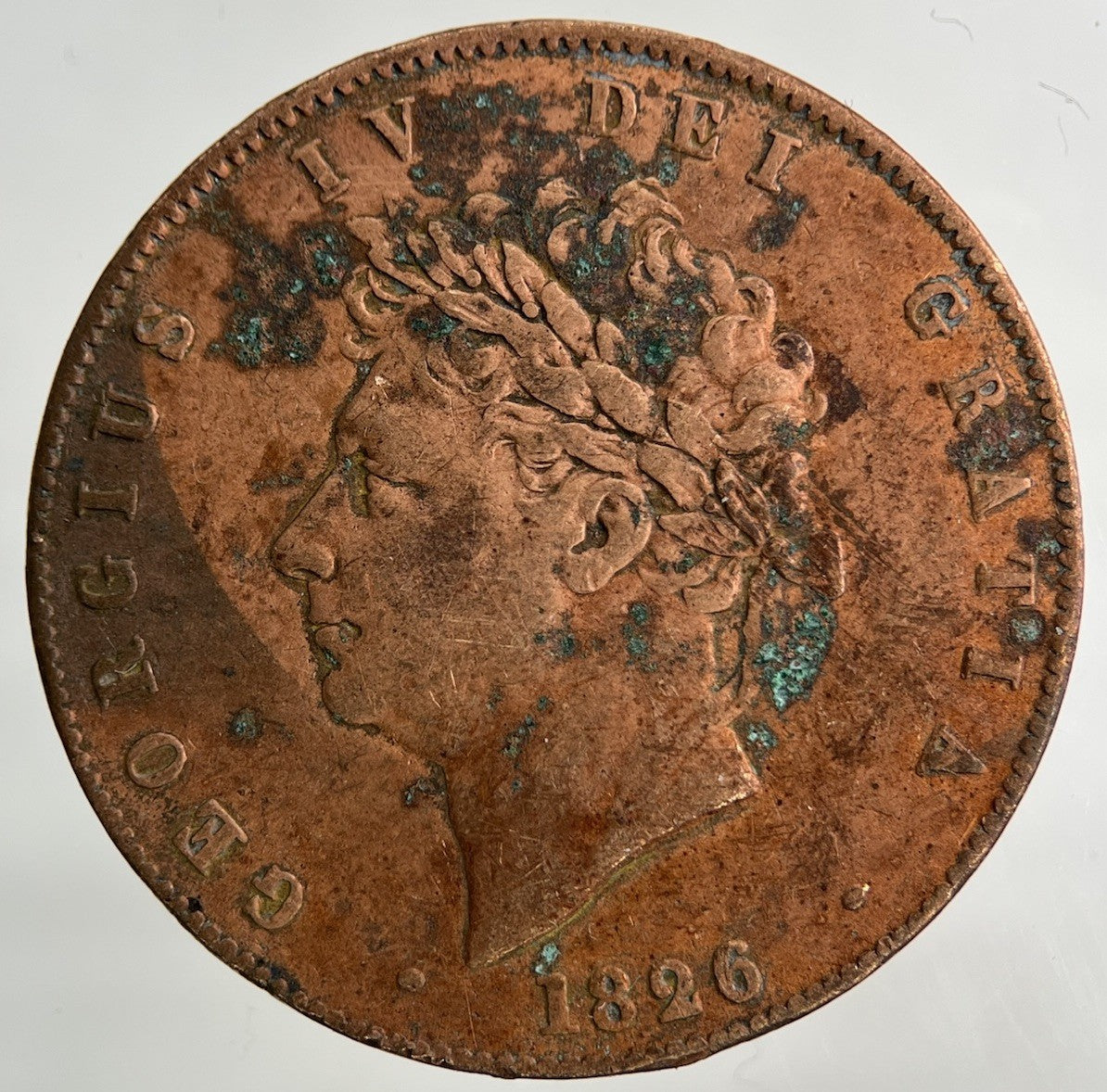 1826 George IV Half - Penny Coin | Fine Collectable Grade