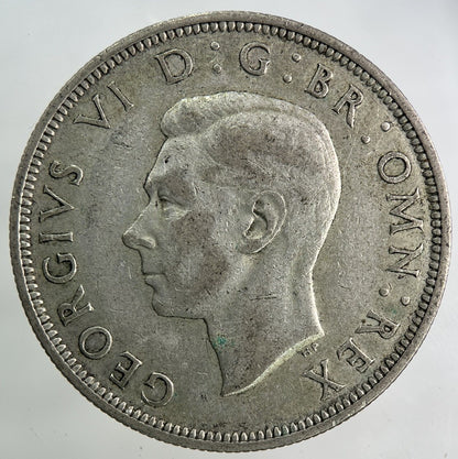 1939 George VI Half - Crown Silver Coin | Fine Collectable Grade