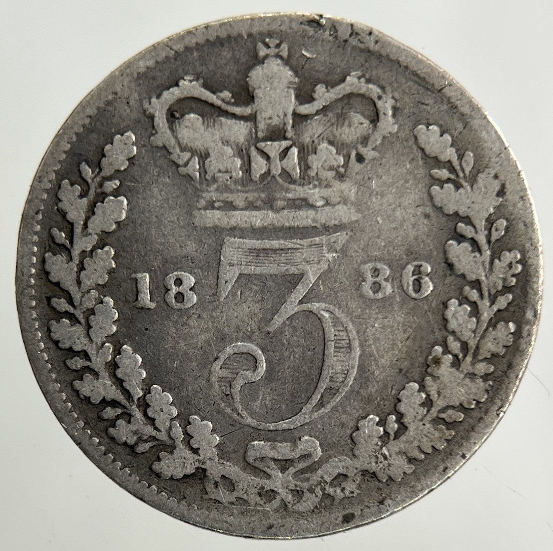 1886 Victoria Threepence Silver Coin | Collectable Grade