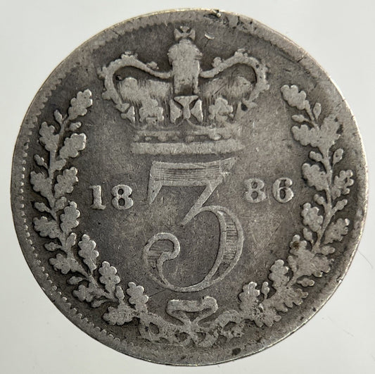 1886 Victoria Threepence Silver Coin | Collectable Grade