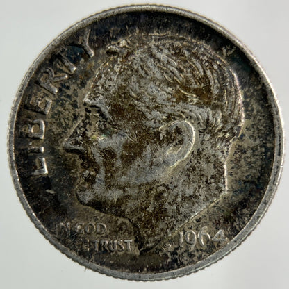 1964 US USA Roosevelt Dime Silver Coin | Fine Collectable Grade