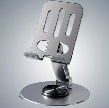 Dark Grey Metal Phone Tablet iPhone Samsung Galaxy Angle Stand - UK Stock