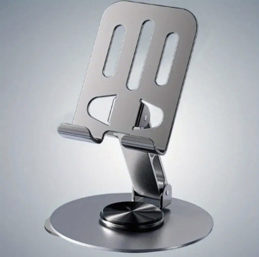 Dark Grey Metal Phone Tablet iPhone Samsung Galaxy Angle Stand - UK Stock