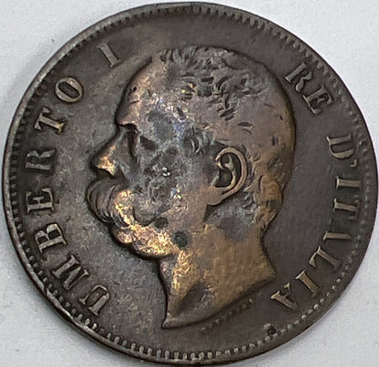 1893 10 Centesimi Italy Coin | Fair Grade