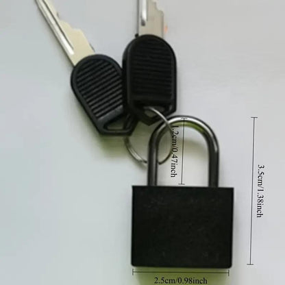 x2 Black Small Metal Security Lock Luggage Case Padlock Backpack Lock UK Stock