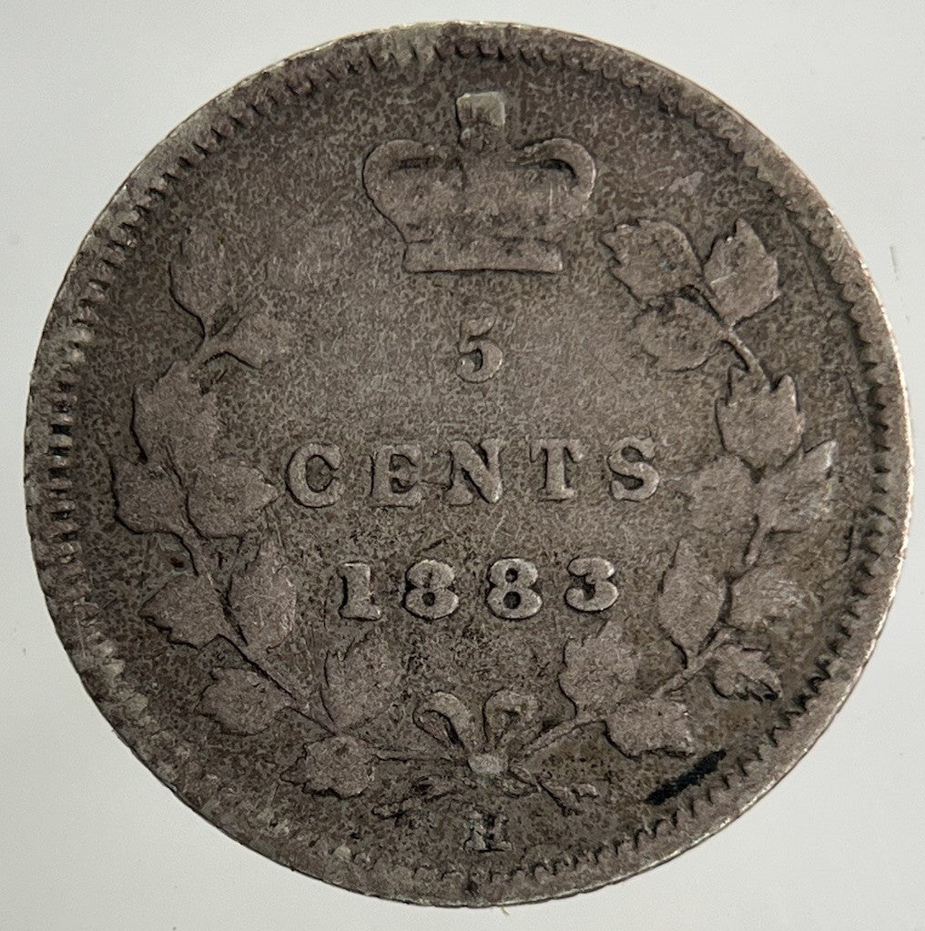 1883 - H Canada 5 Cents Silver Coin | Collectable Grade