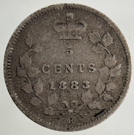 1883 - H Canada 5 Cents Silver Coin | Collectable Grade