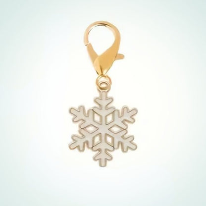 Cute Metal Mini Snowflake Charm Keyring Premium Keychain Gift UK