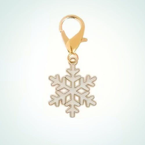Cute Metal Mini Snowflake Charm Keyring Premium Keychain Gift UK