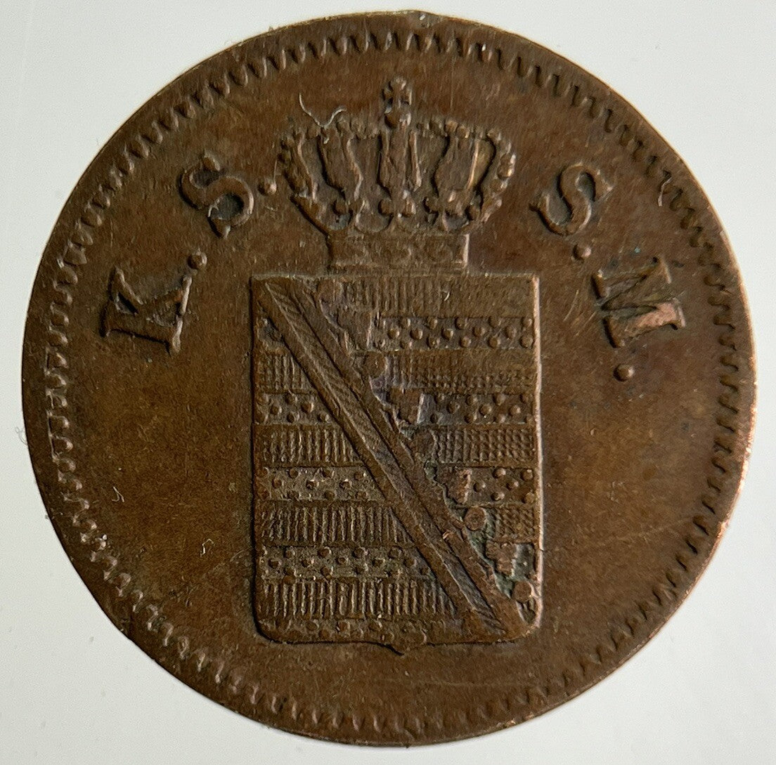 1856 Germany Prussia 1 Pfennig Coin | Fine Collectable Grade