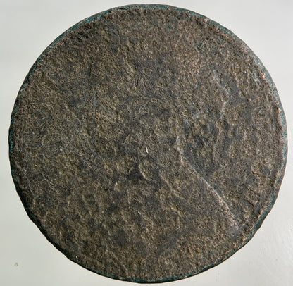 1866 Victoria One Penny Coin | Worn Grade