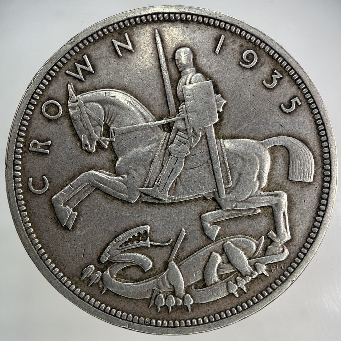 1935 George V One Crown Silver Coin | Very High Grade