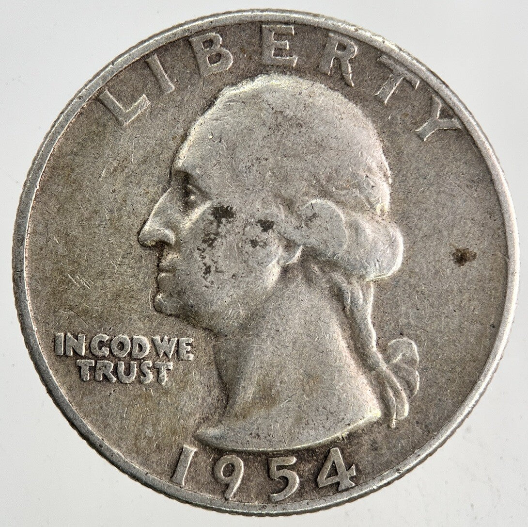 1954 US USA Quarter Dollar Silver Coin | Fine Collectable Grade