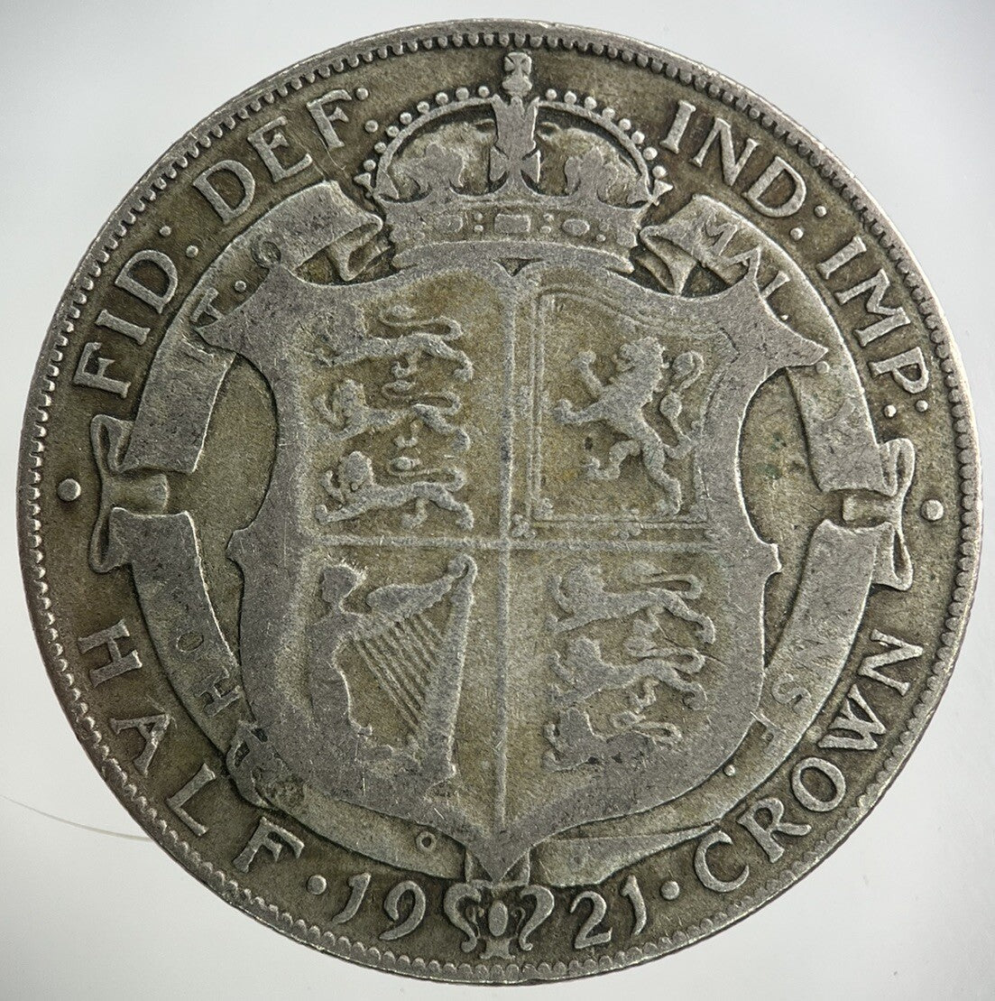 1921 George V Half - Crown Silver Coin | Fine Collectable Grade