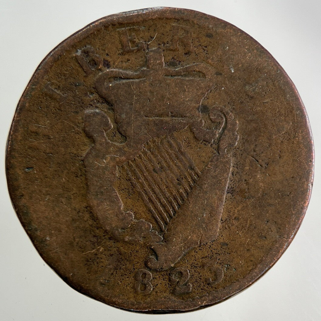 1823 Irish Half - Penny Coin | Collectable Grade