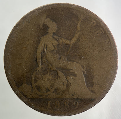 1889 Victoria One Penny Coin | Collectable Grade