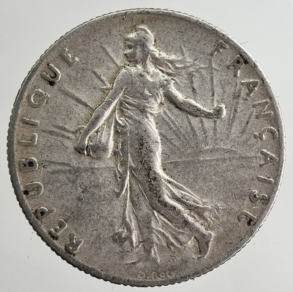1916 France 50 Centimes Cents Silver Coin | Fine Collectable Grade | a8369