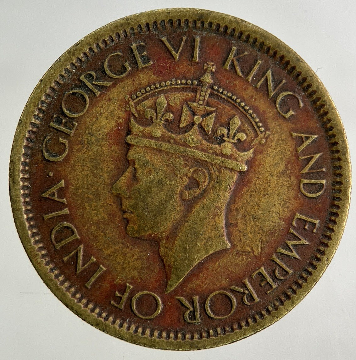 1943 Ceylon 50 Cents Coin | Fine Collectable Grade