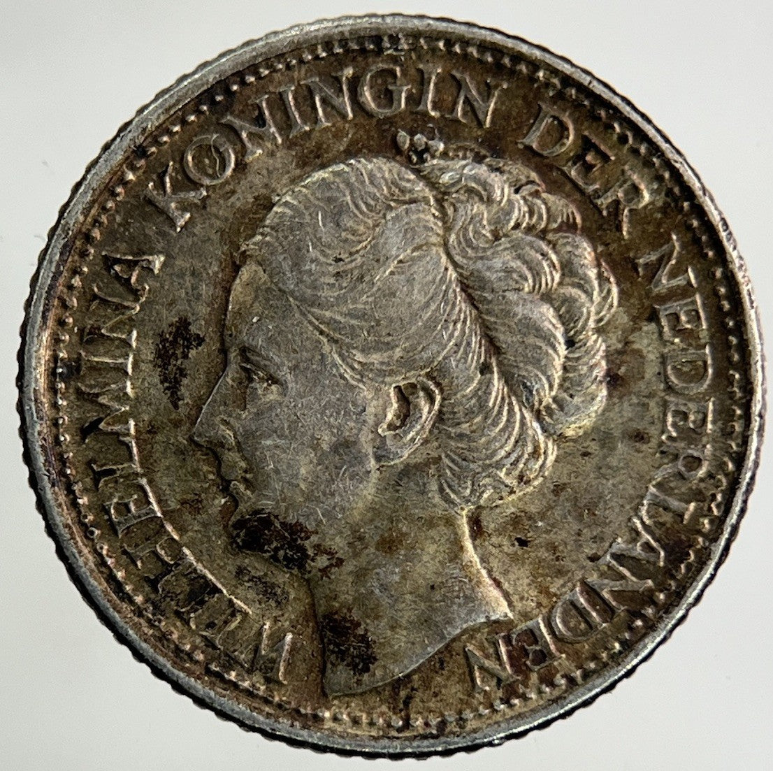 1944 Netherlands 10 Cents Silver Coin | Very High Grade