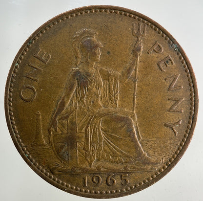 1965 Elizabeth II 2nd One Penny Coin | Fine Collectable Grade