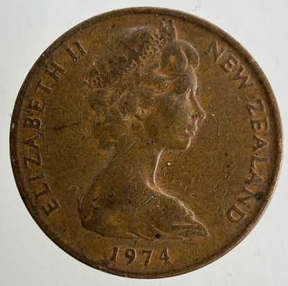 1974 New Zealand 2 Cents Coin | Fine Collectable Grade