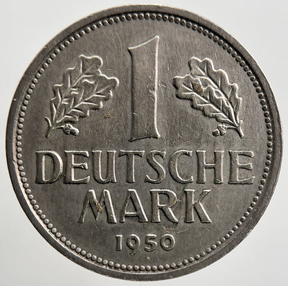 1950 - F Germany 1 One Mark Coin | Very High Grade