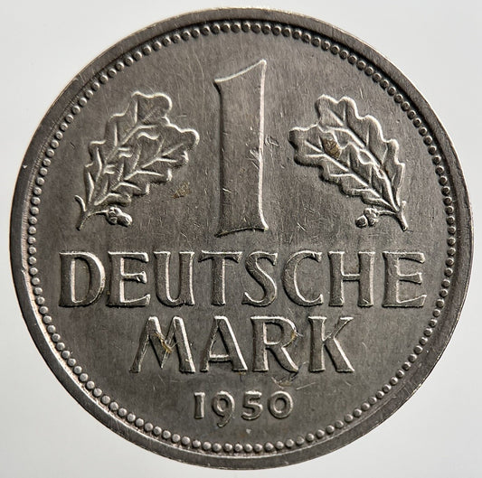 1950 - F Germany 1 One Mark Coin | Very High Grade