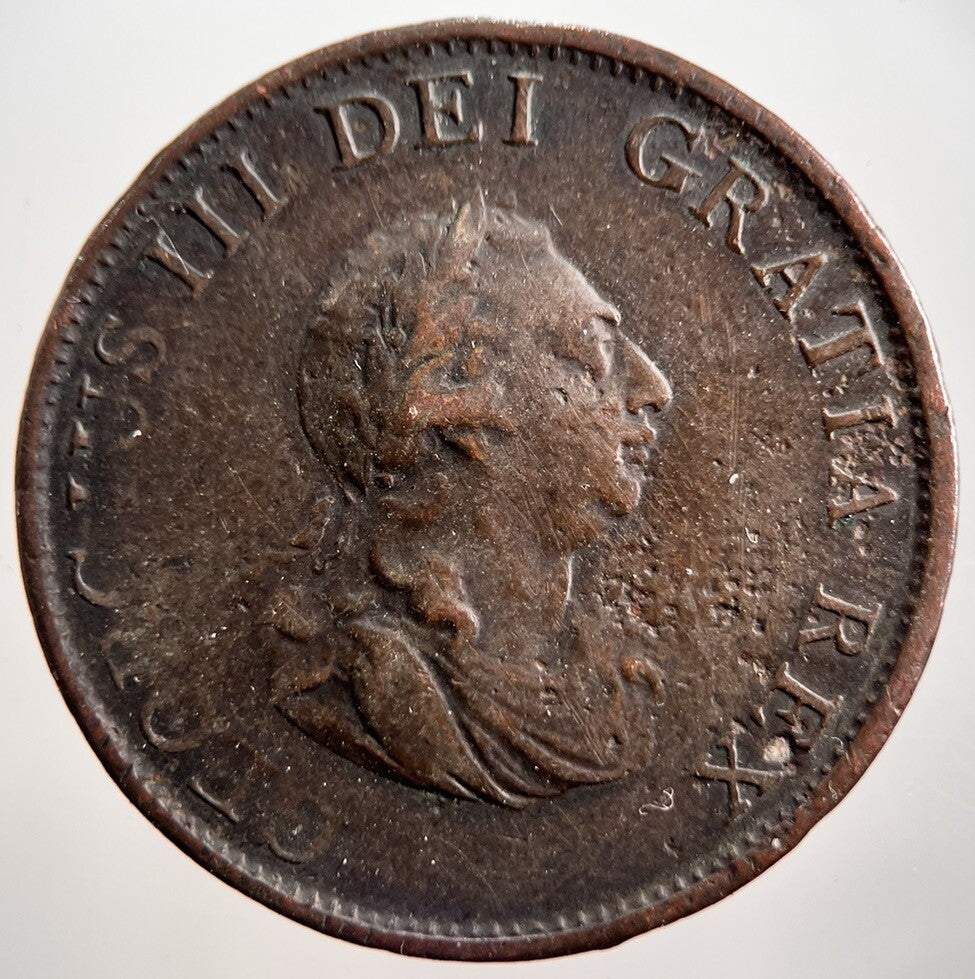 1799 George 3rd III Half - Penny British Coin | Fine Collectable Grade