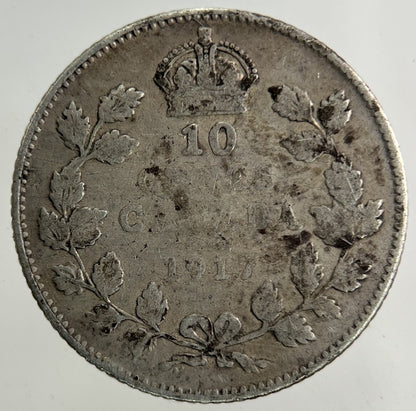 1917 Canada 10 Cents Silver Coin | Collectable Grade