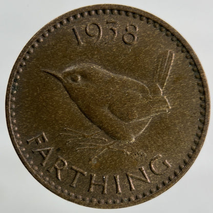 1938 George VI Wren Farthing Coin | Collectable Grade