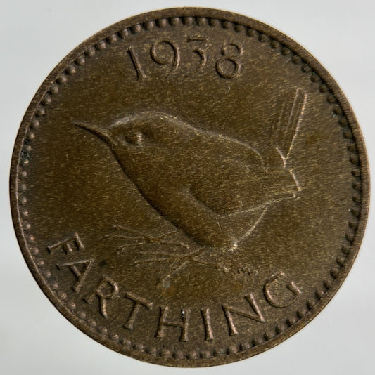 1938 George VI Wren Farthing Coin | Collectable Grade