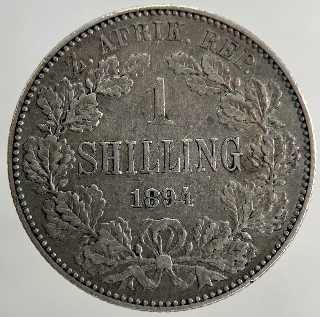 1894 South Africa One Shilling Silver Coin | Fine Collectable Grade