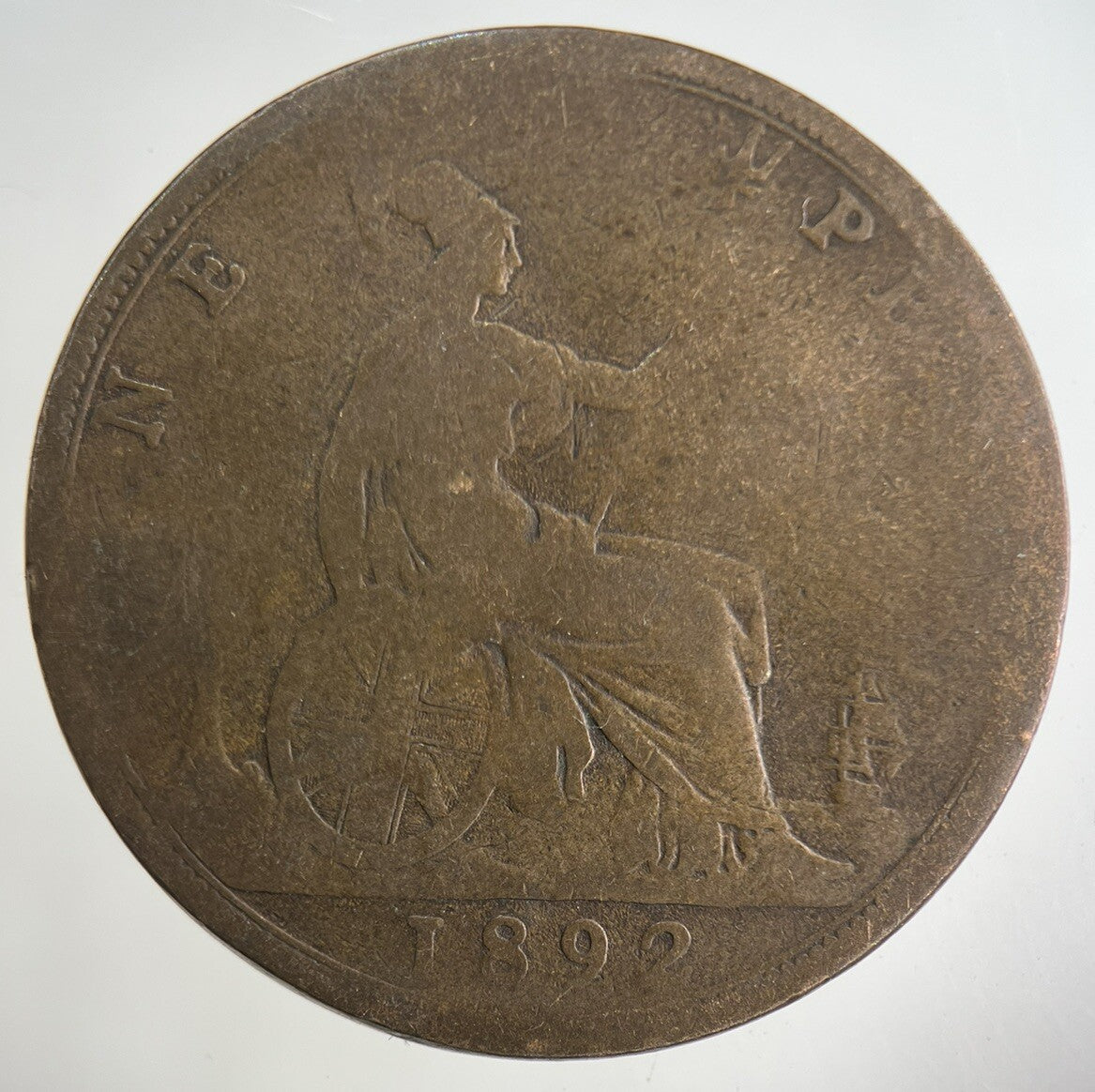 1892 Victoria One Penny Coin | Collectable Grade