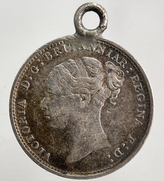 Engraved R - W Victoria Threepence Silver Coin | Very High Grade