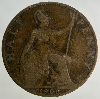 1908 Edward VII Half - Penny Coin | Collectable Grade