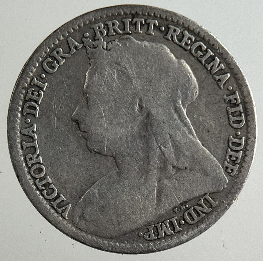 1896 Victoria Threepence Silver Coin | Fine Collectable Grade
