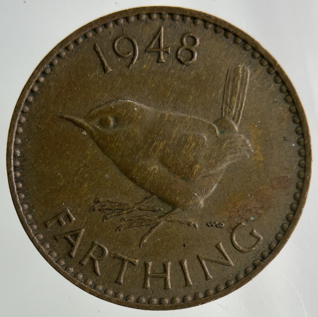 1948 George VI Wren Farthing Coin | Fine Collectable Grade