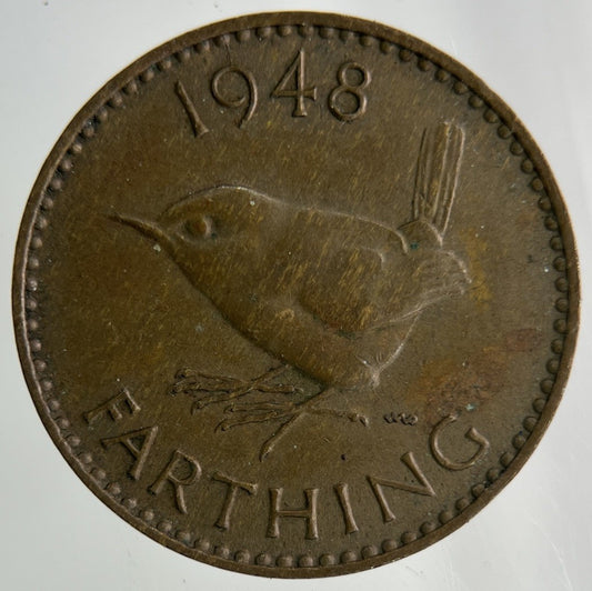 1948 George VI Wren Farthing Coin | Fine Collectable Grade