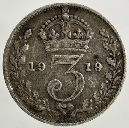1919 George V Threepence Silver Coin | Fine Collectable Grade