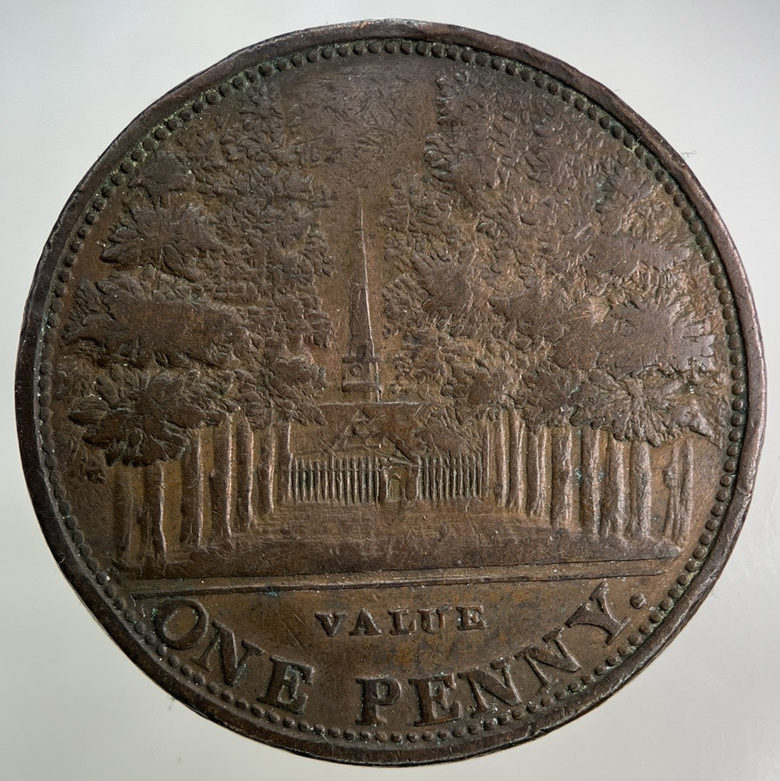 1812 Cheltenham John Bishop One Penny Token Coin | Fine Collectable Grade