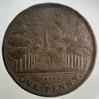 1812 Cheltenham John Bishop One Penny Token Coin | Fine Collectable Grade