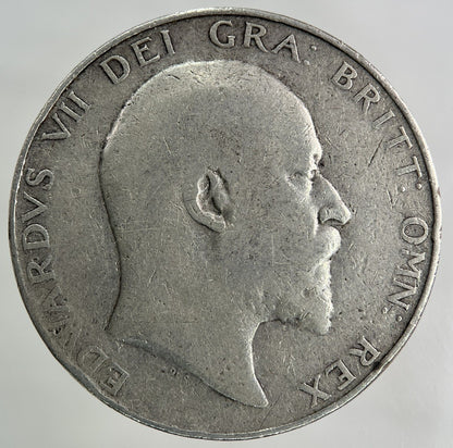 1910 Edward VII Half - Crown Silver Coin | Fine Collectable Grade