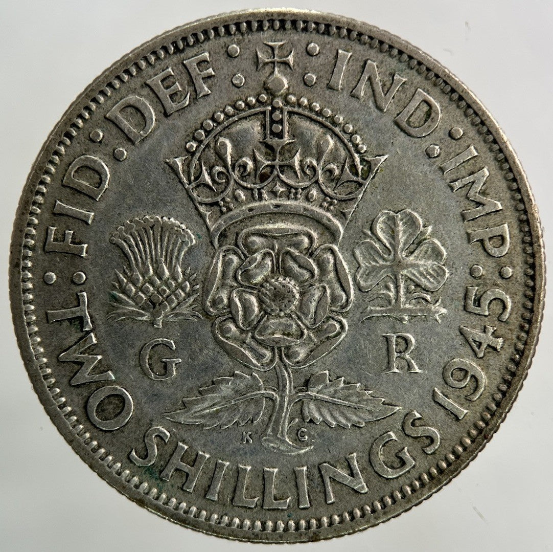 1945 George VI Florin Silver Coin | Fine Collectable Grade