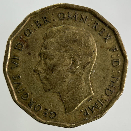 1945 George VI Brass Threepence Coin | Fine Collectable Grade