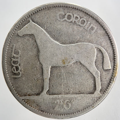 1928 Irish Half - Crown Horse Silver Coin | Collectable Grade | a6854