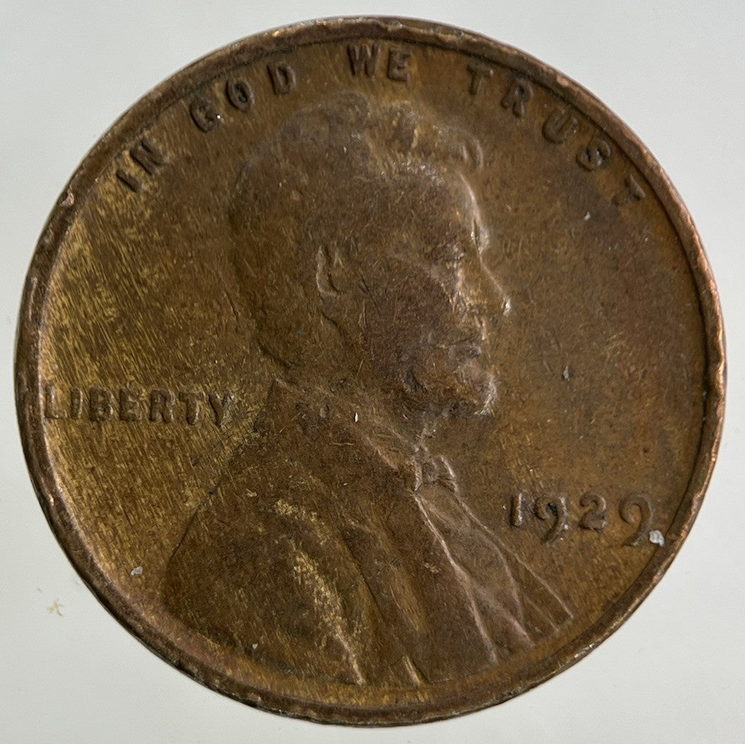 1929 US USA Wheat One Cent Coin | Fine Collectable Grade