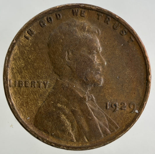 1929 US USA Wheat One Cent Coin | Fine Collectable Grade