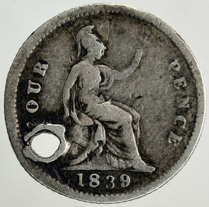 1839 Victoria Groat Four - Pence Silver Coin | Collectable Grade