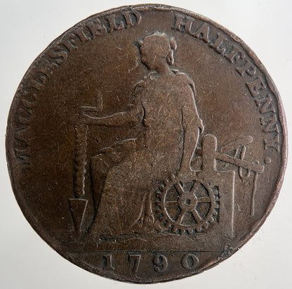 1790 Macclesfield Half - Penny Token Coin | Collectable Grade | a9349