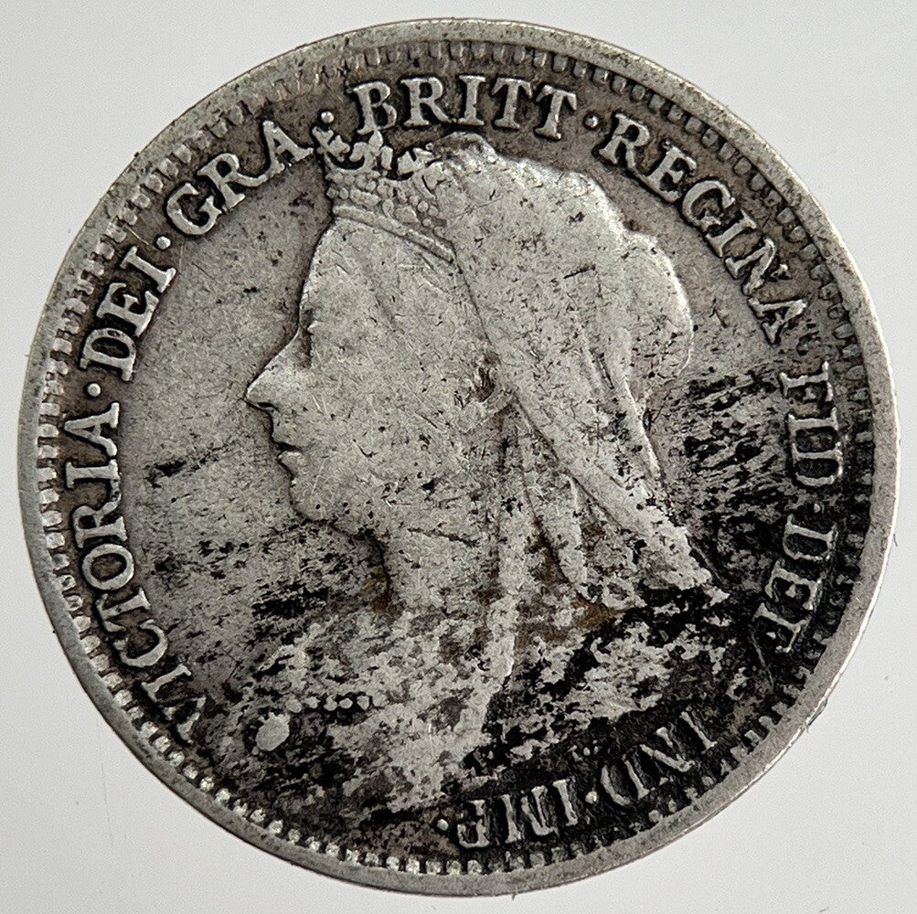 1899 Victoria Threepence Silver Coin | Fine Collectable Grade | a8495